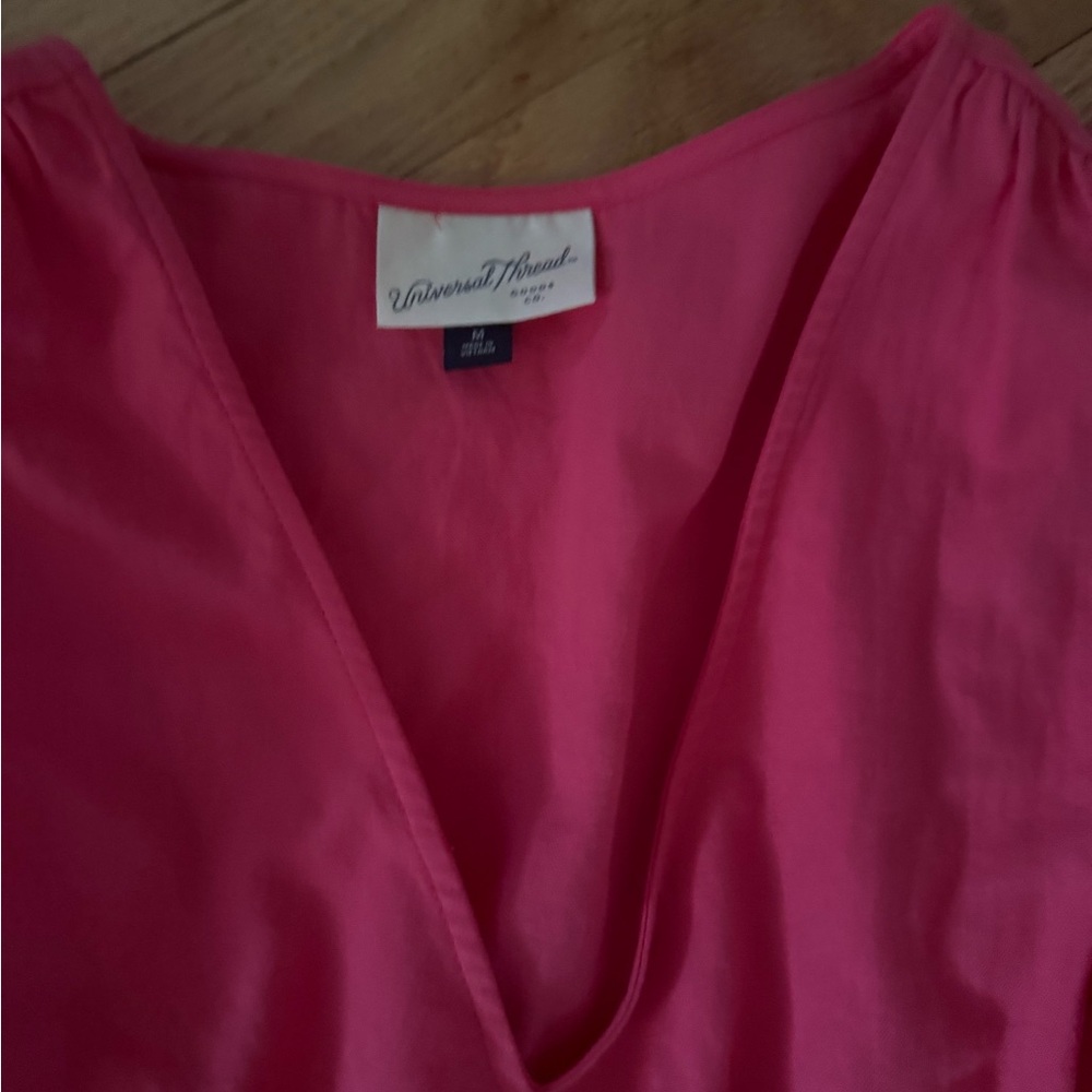 Universal Thread Pink Flutter Sleeve Mini Dress - image 3